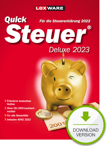 Hauptbild des Produkts: QuickSteuer Deluxe 2023 (für Steuerjahr 2022)