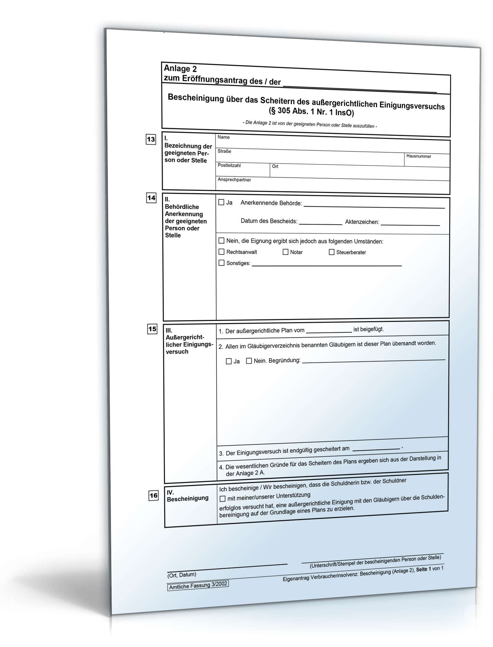 Verbraucherinsolvenz - Formulare und Vordrucke zum Download