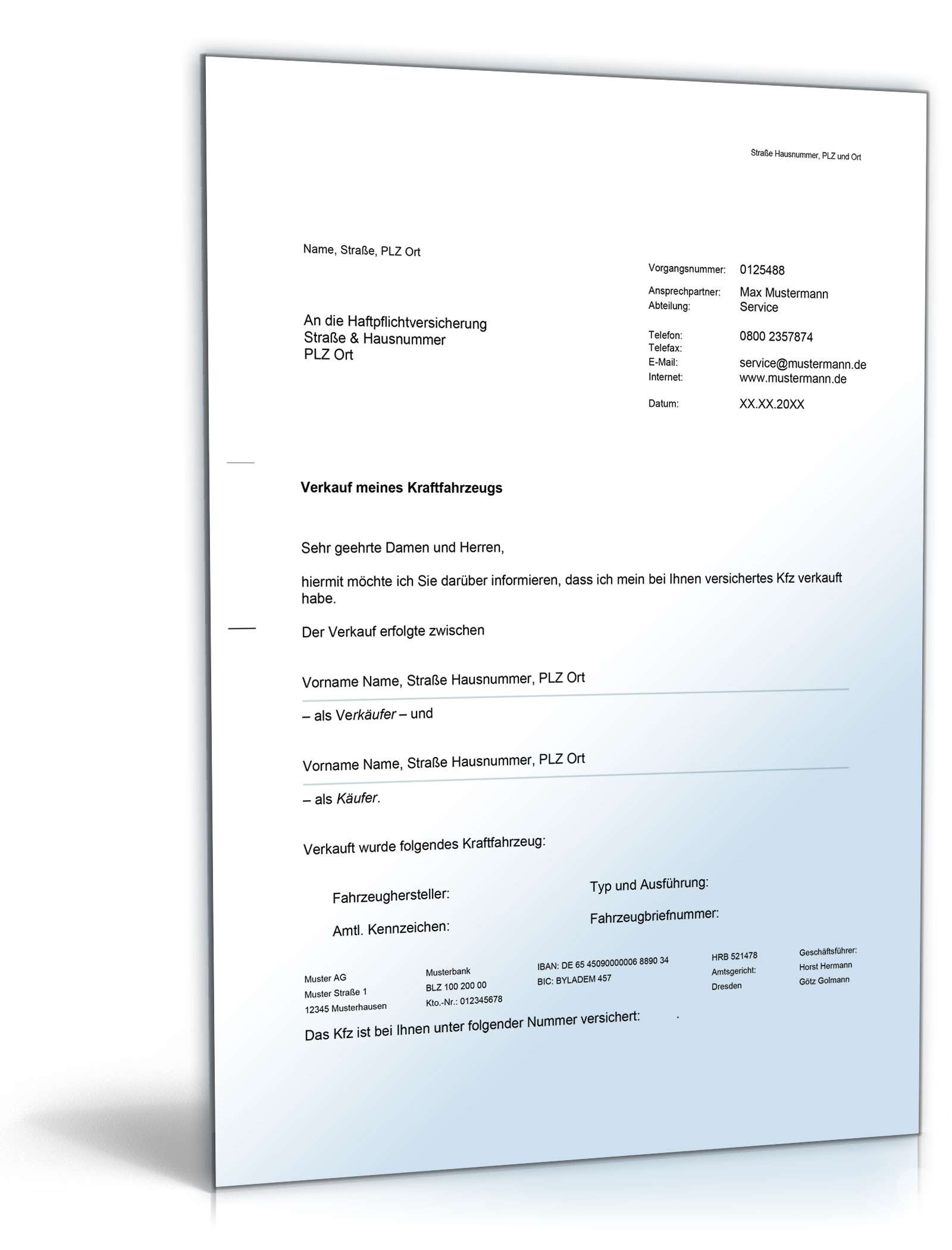 Kfz Kaufvertrag Gewerblich Vorlage Zum Download