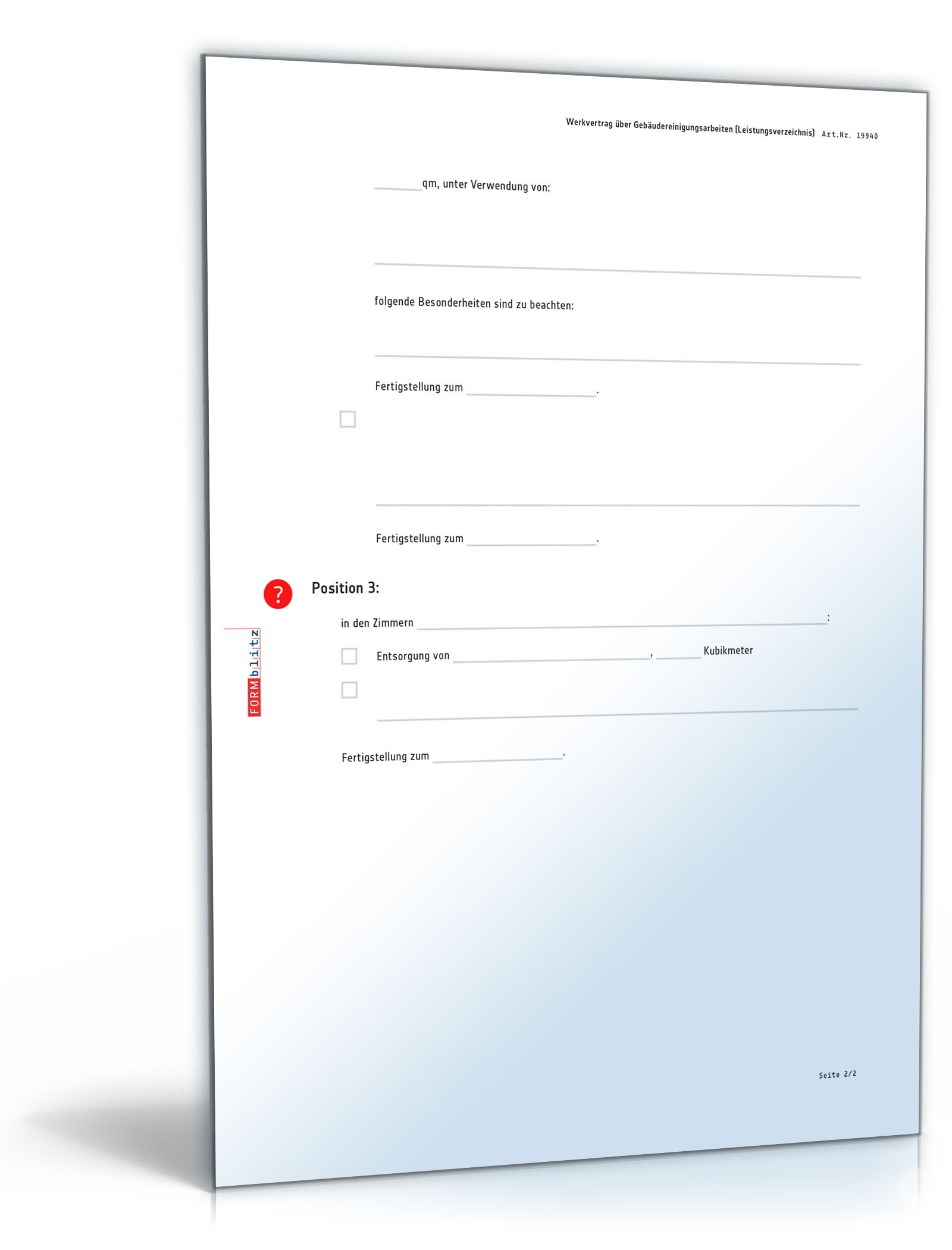 Werkvertrag Gebäudereinigungsarbeiten | Muster Zum Download