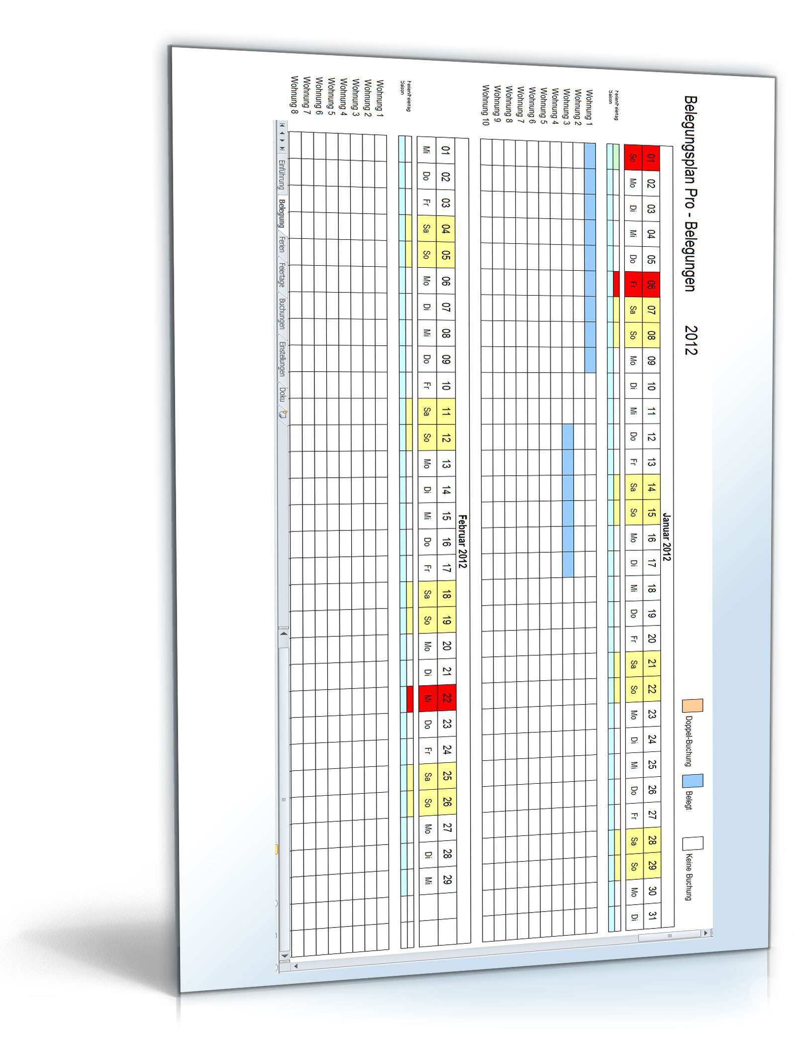 Belegungsplan Pro | Vorlage zum Download
