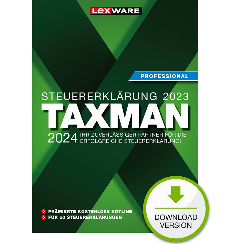 Lexware Taxman professional 2024 Jetzt Steuersoftware als Download kaufen