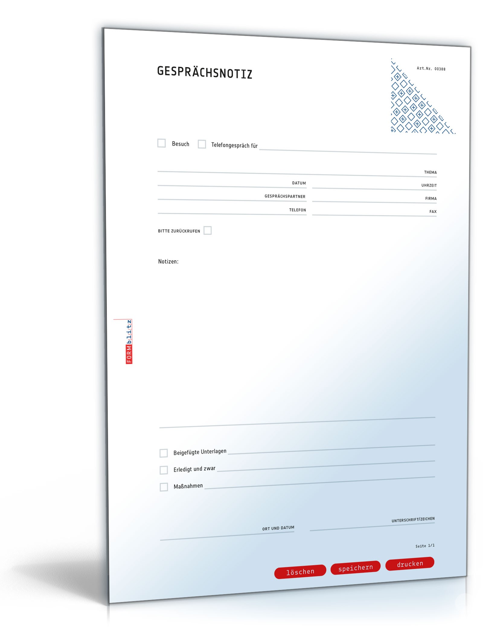 Gesprächsnotiz | Muster zum Download