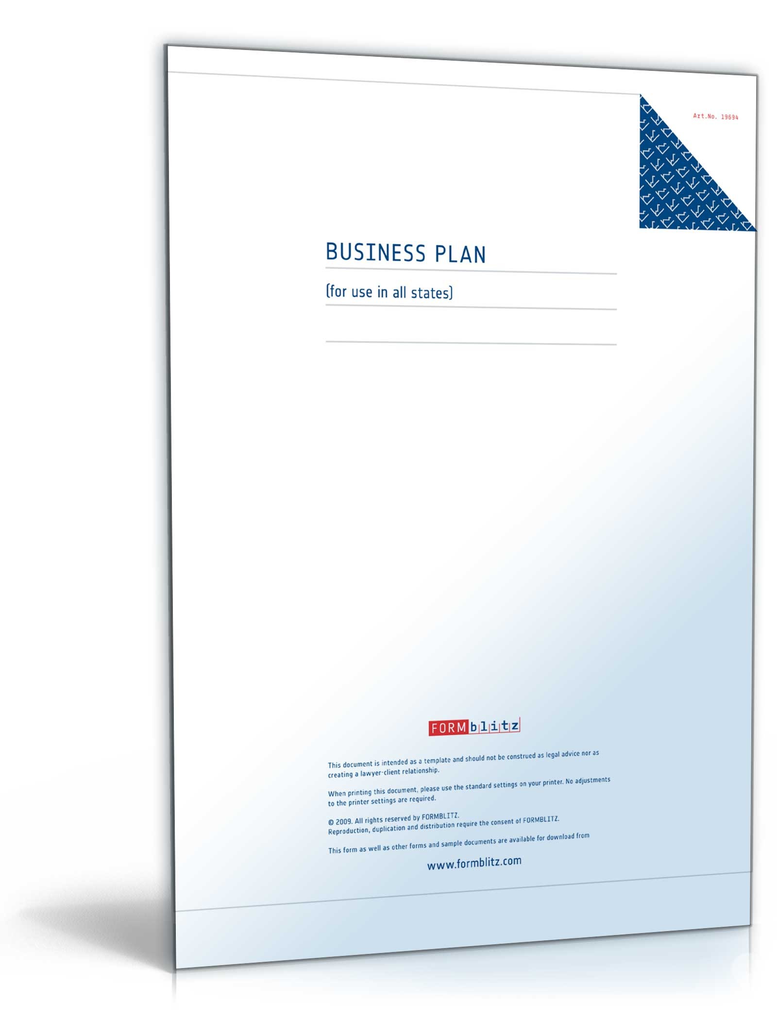 Hauptbild des Produkts: Businessplan auf Englisch