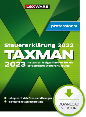 Hauptbild des Produkts: TAXMAN professional 2023 - 3-Platz-Lizenz
