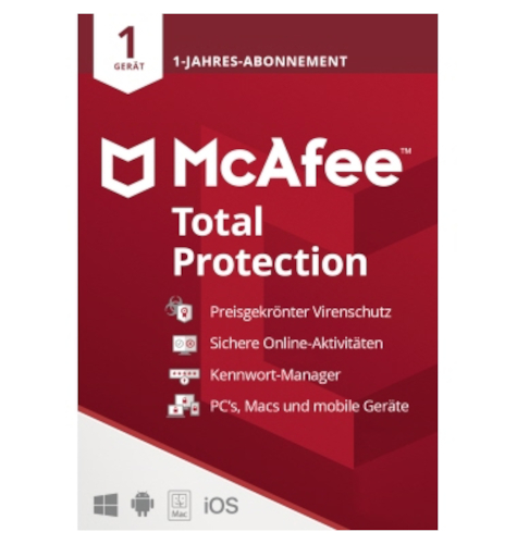 Hauptbild des Produkts: McAfee Total Protection (5 Geräte / 1 Jahr)