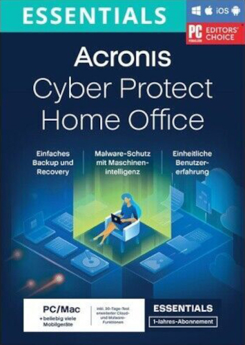 Hauptbild des Produkts: Acronis Cyber Protect Home Office Essentials (1 Gerät / 1 Jahr) 