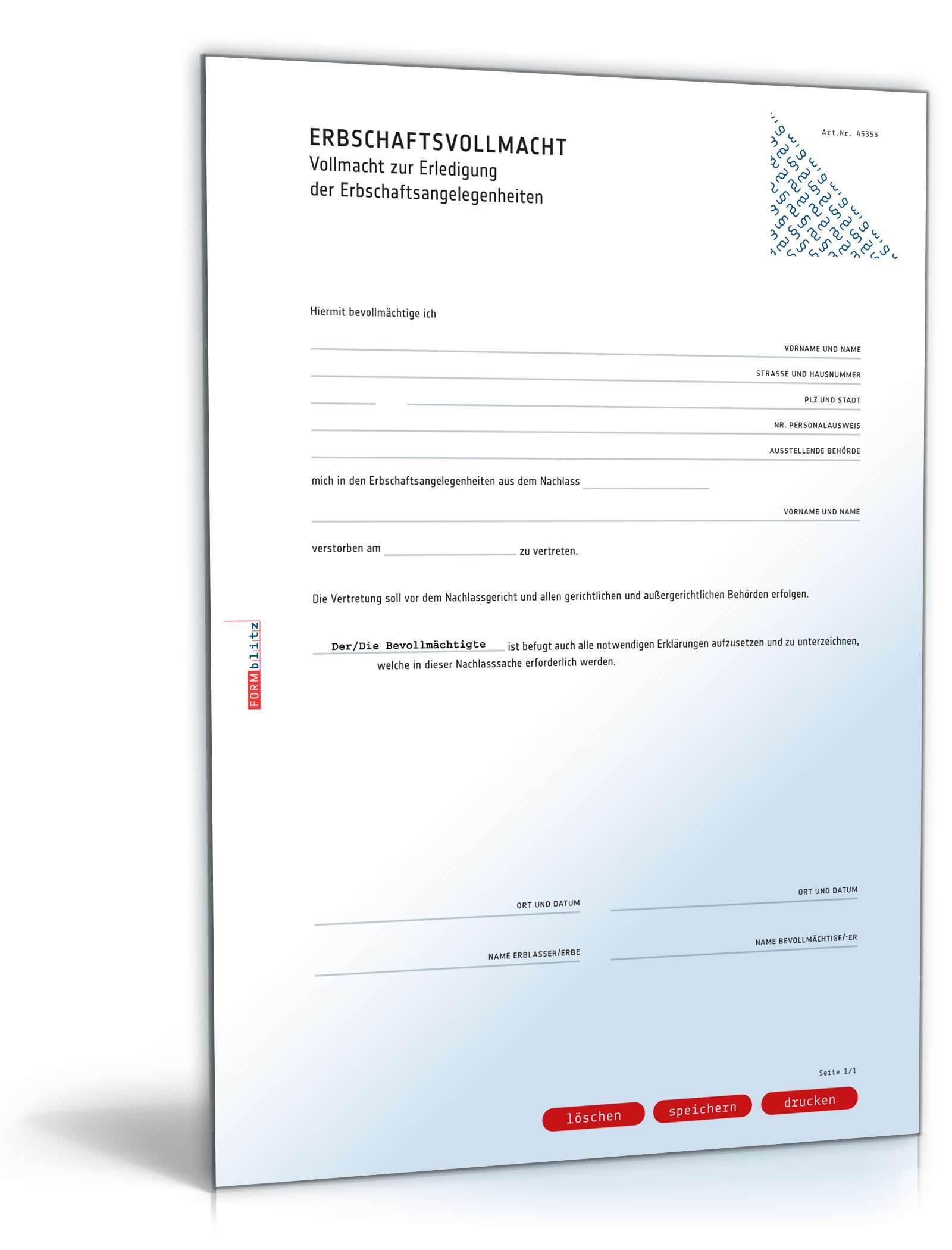 Erbschaftsvollmacht